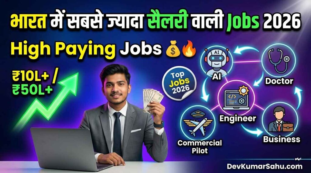 भारत में सबसे ज्यादा सैलरी वाली Jobs 2026