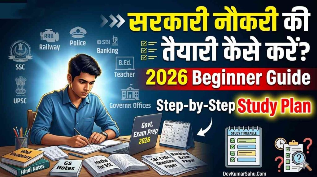 सरकारी नौकरी की तैयारी कैसे करें 2026