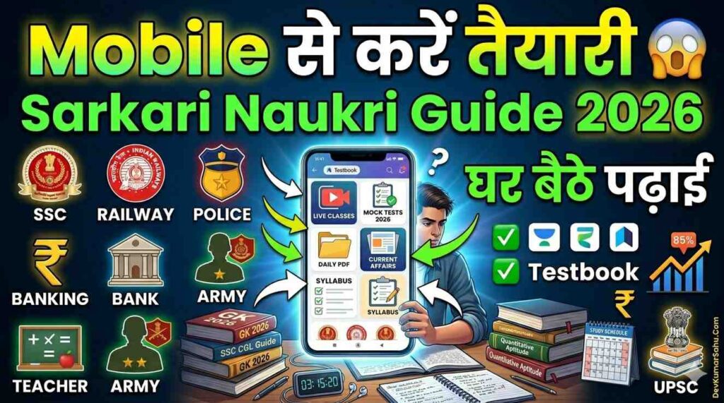 Mobile से Sarkari Naukri की तैयारी कैसे करें 2026