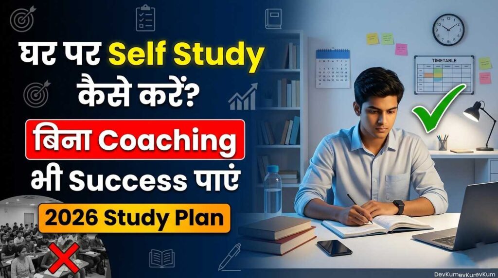 घर पर Self Study कैसे करें 2026