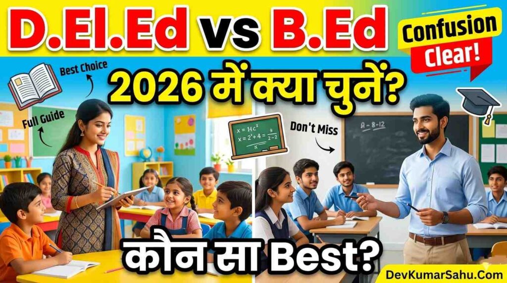 D.El.Ed या B.Ed कौन सा कोर्स करें? 2026 में सही चुनाव कैसे करें?